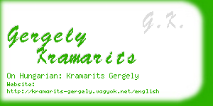 gergely kramarits business card